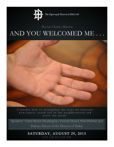 And you welcomed me flyer St Mark's Irving[1]
